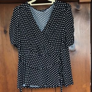Perfect Express faux wrap top - size medium- tie at waist